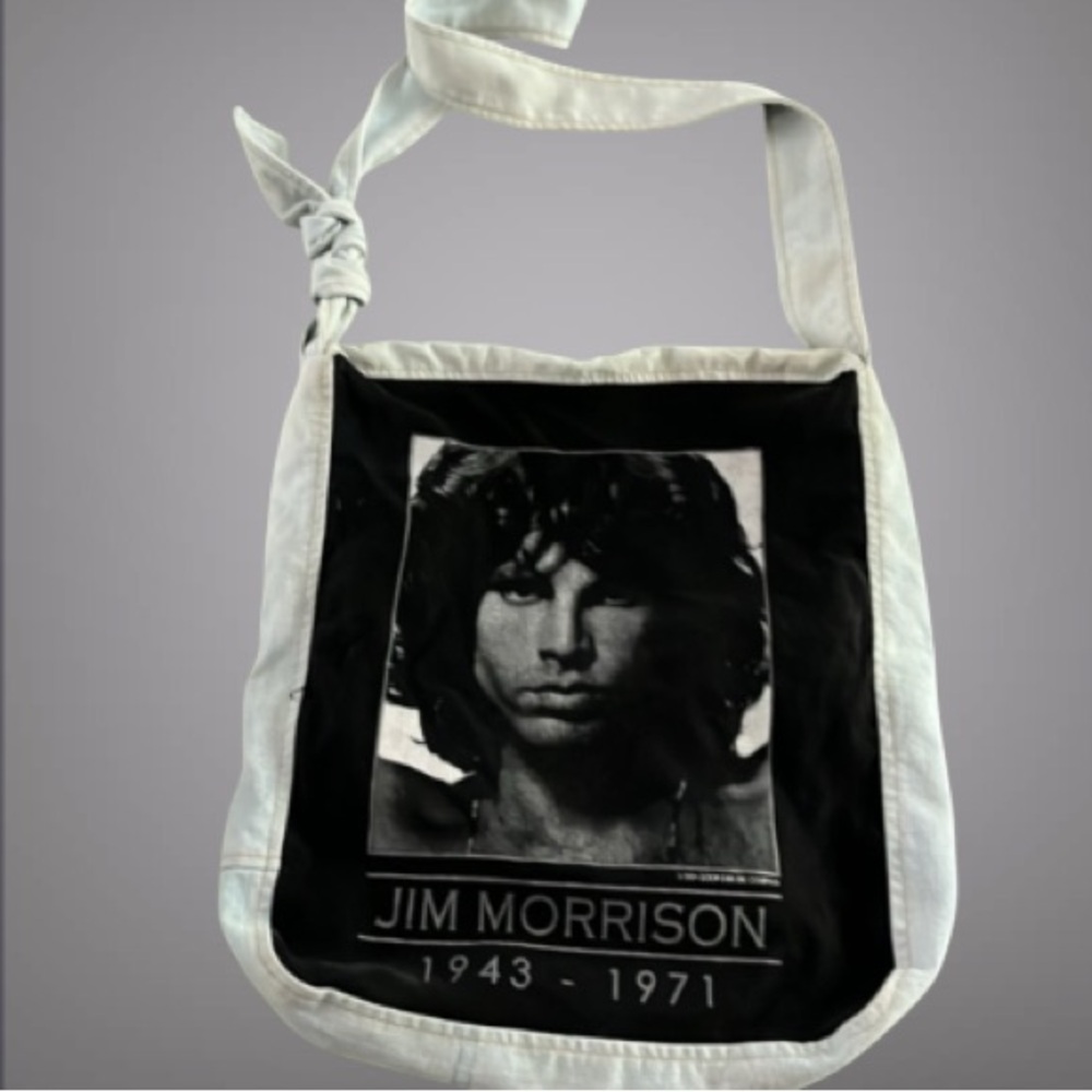 Vintage The Doors -Jim Morrison Denim/Cotton Shoulder/Crossbody Bag